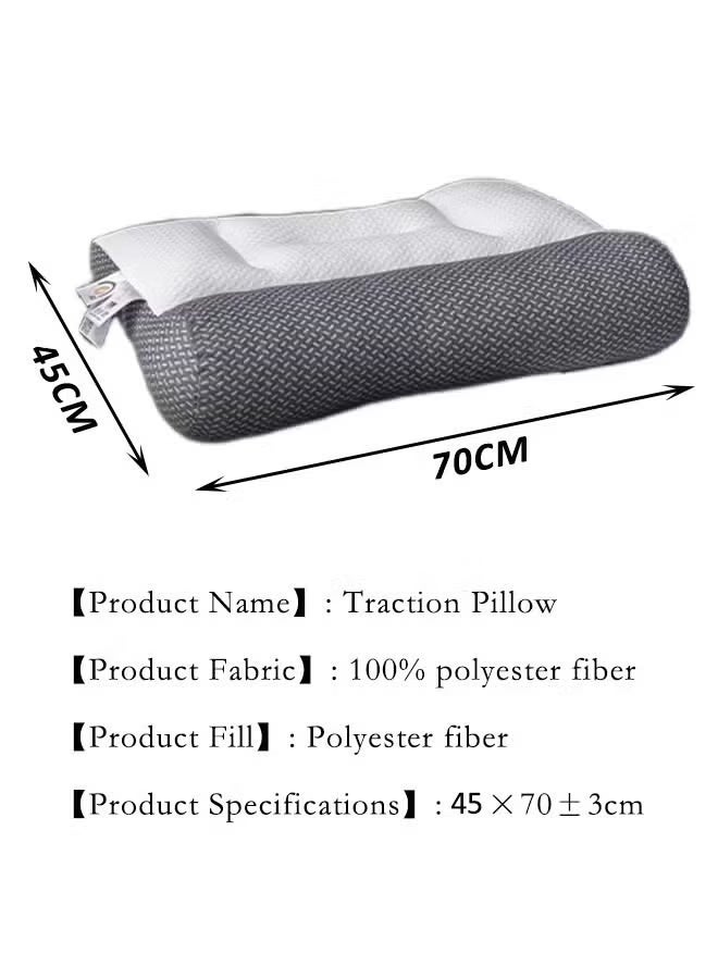 Cervical Neck Pillow, Bed Pillow, Neck Support Pillow for Sleep, Ergonomic Pillow for Neck and Shoulder Pain, Contour Support Pillows for Bed Sleeping, Orthopedic Cervical Spine Stretch Pillow for Side Back Stomach Sleeper - Image 2